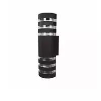 Outdoor wall lamp, acrylic, 2 bulbs, model 6346, black, FINEXT