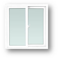 หน้าต่าง UPVC ECO S-S WINDOW ASIA 100x100CM