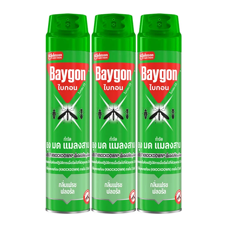 Baygon Insect Killer Spray Green 520 ml x 3-1