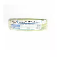 สายไฟ THW (IEC01) 1x2.5 ตร.มม. สีเขียวแถบเหลือง 100 เมตร NNN