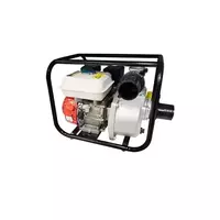 3 inch gasoline water pump, 6.5 horsepower, HISO model 80WP, red - white