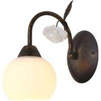 โคมไฟติดผนัง CARINI W9902-1 แก้ว/โลหะ คันทรี่ สีน้ำตาล 1หัว