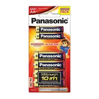 ถ่านอัลคาไลน์ PANASONIC AA แพ็ก 4 ก้อน + AAA 2 ก้อน