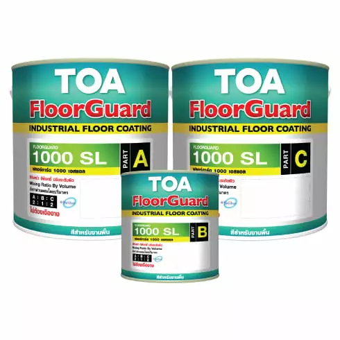 TOA 5012 TOA ฟลอร์การ์ด 1000 เอสแอล สีทาพื้นภายใน ฟิล์มหนา อีพ็อกซี่ สี Light Blue-1