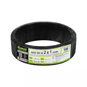 ELECTRIC WIRE VCT IEC53 RANZZ 2x1 SQ.MM. BLACK-1