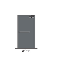 ประตูเหล็ก ทนไฟ LYNN WP11-FP (สีเทา PE-702471)
