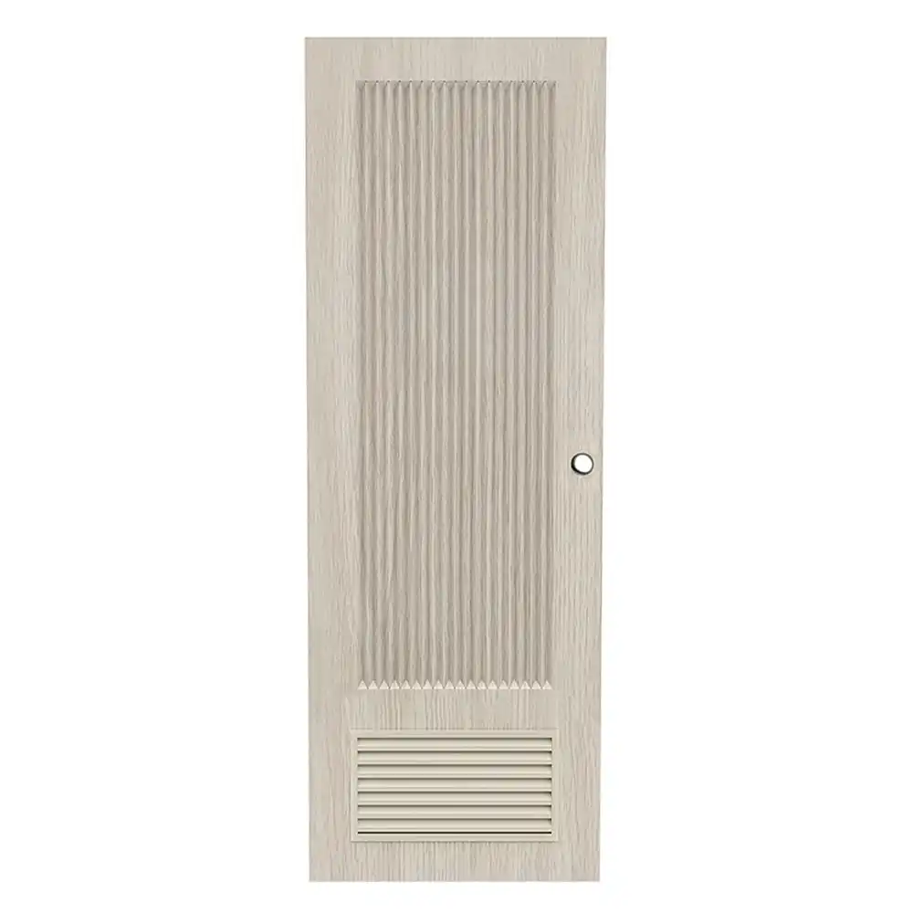 ประตูห้องน้ำ UPVC เจาะลูกบิด AZLE PZL05 70x200 ซม. สี WHITE GRAY-1