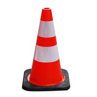กรวยจราจร PVC รุ่น CC-PV45 ฐานสีดำ (ยกเลิกจำหน่าย)