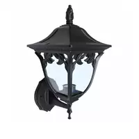 Outdoor wall lamp, aluminum, model DHW-001, black, FOTINI