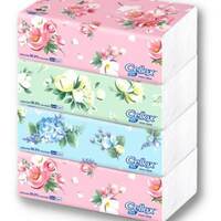 กระดาษเช็ดหน้า CELLOX FLOWER 115 แผ่น แพ็ค4