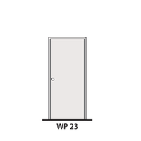 ประตูเหล็ก LYNN WP23-MT (สีขาว PE-901351)