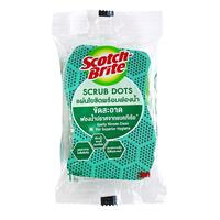 ฟองน้ำพร้อมใยขัด SCOTCH-BRITE SCRUP DOTS 4x6นิ้ว สีเขียว