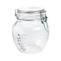 ขวดโหลแก้วกลม 1.0L ฝาสปริง ใส JR102112