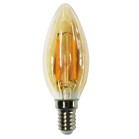 หลอดไฟ LED E14 2W วอร์มไวท์ หลอดจำปา RACER FILAMENT AMBER