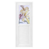 ชุดประตูUPVC AZLE ดอกลิลลี่ 70X200+วงกบ