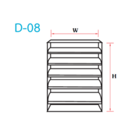 อุปกรณ์ท่อลม D-08 กราวิตี้แดมเปอร์ W*H