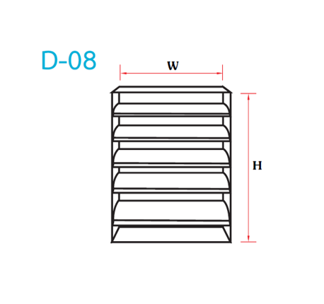อุปกรณ์ท่อลม D-08 กราวิตี้แดมเปอร์ W*H-1