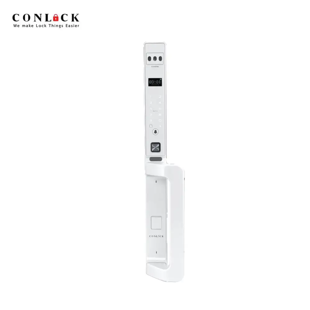 กลอนดิจิตอล CONLOCK XERCON CURVE สีขาว-1