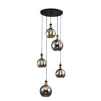 LIGHTMOST Ceiling lamp SD9020-5 E27 40W Smoked Black
