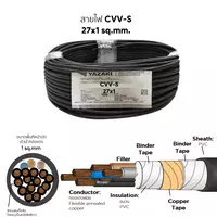 สายไฟ CVV-S 27x1 ตร.มม. YAZAKI 100 เมตร