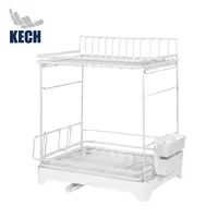 ชั้นคว่ำจาน2ชั้น L 38X29X37.5 ขาว IDEAL