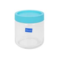 ขวดโหลแก้ว 0.5L กลม ฝาดึงเขียว POP JAR
