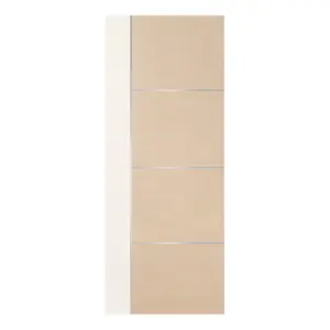 ประตูภายใน WPC ปิดผิว PVC ECO-DOOR WP4 80X200 ซม. สีครีม ทูโทน ไม่เจาะลูกบิด-1