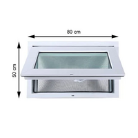 หน้าต่าง UPVC บานเปิด กระทุ้ง AMIGO สีขาว 80x50CM