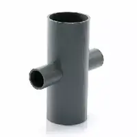 สี่ทางลด PVC สีเทา 6 หุน ตราช้าง