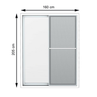 ประตูUPVC S-S มุ้ง AZLE 160x205cm ขาว