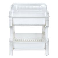 ชั้นคว่ำจานพลาสติก 2 ชั้นพร้อมฝาครอบ PICNIC WARE 3838