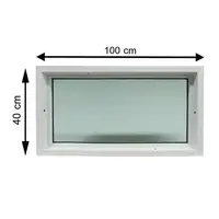 ช่องแสงหน้าต่าง UPVC HOFFEN 100X40 ซม. สีขาว