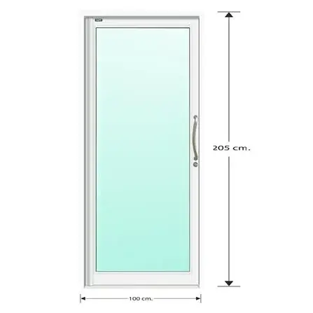 ALUMINUM SINGLE SWING DOOR LYNN PRIME 100x205CM WHITE-1