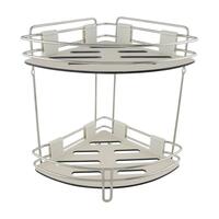 CORNER RACK SS 2TIERS WHITE AQ-3151A2