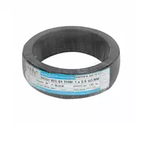 Electrical cable IEC01 THW 1x2.5 sq.mm. black 50 meters NNN