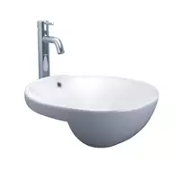 TOTO LW533JW/F Semi Recessed Lavatory