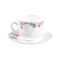 ชุดถ้วยกาแฟแก้วโอปอล 190 มล. KECH CARNATION