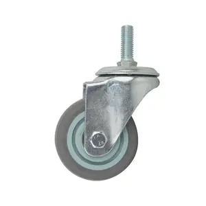 CASTER TPR GREY 3-INCH No Brake screw-1