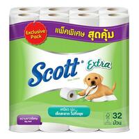 SCOTT EXTRA toilet paper, extra length, pack of 32