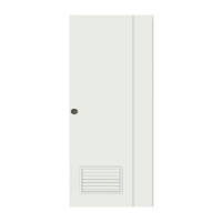ประตู UPVC Lynn สำหรับห้องน้ำ บานเกล็ดล่าง 1/4 เซาะร่อง สีขาว MG2