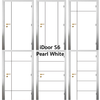 Melamine Door MDF iDoor S6 Pearl White 3.5x80x200 cm Pattern 1