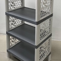 ชั้นวาง 4ชั้น FLOWER 55x38x102 เทา