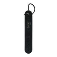 รางปลั๊กไฟ IOT 1 สวิตซ์ 3 ช่อง 2 USB 2 TYPE-C 20W VOX F5ST3-NON2-3141 ความยาว 3 เมตร สีดำ