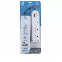 Plug strip, 1 switch, 3 sockets, 2 meters, model AP3146, gray