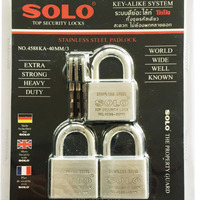 SOLO KA 4588-40 40MM SS PADLOCK 3EA/SET
