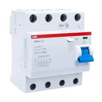 เบรกเกอร์กันดูด 40 แอมป์ RCCB ABB 4 Pole 30mA Type A
