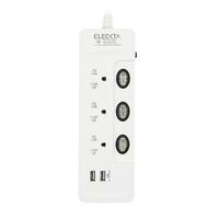 รางปลั๊กไฟ3ช่อง3สวิตช์2USB1M ET332U1M-CL