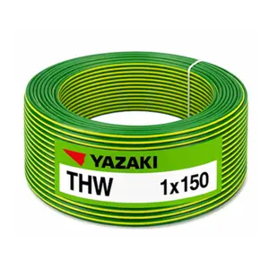 สายไฟ THW 1x150 ตร.มม. สีเขียวแถบเหลือง YAZAKI (แบ่งขายเป็นเมตร)