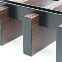ฝ้าอลูมิเนียม ลายเส้น Grille Fameline FWC-CC-01 MAHOGANY