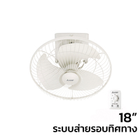 พัดลม มิตซูบิชิ อิเล็คทริค แบบส่ายรอบตัว 18" ระบบส่ายรอบทิศทาง